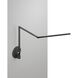 Z-Bar Mini LED 5 inch Metallic Black Wall Mount Desk Lamp Wall Light, Hardwire